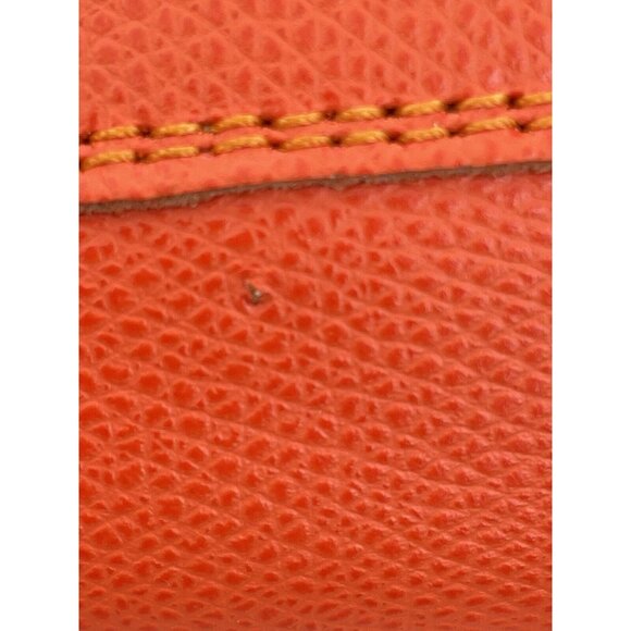 Atlanta Moccasins Shoes Womens Orange Blue Leather Driving Loafer Preppy Mature - Picture 4 of 15